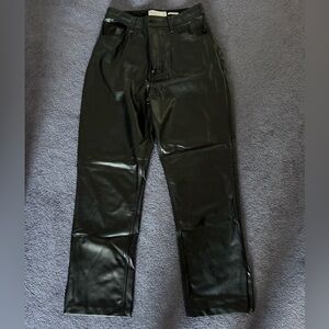 Abercrombie 90s Straight Vegan Leather Pants